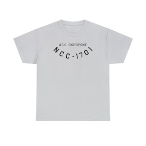 Ship Registry: USS Enterprise NCC-1701 Unisex Cotton Tee