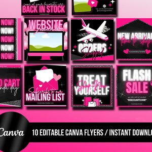 Flyerbundel, Website Live Flyer, bewerkbare Canva Flyer, bewerkbare sjabloon, Premade Social Media Flyer, bewerkbare Flyer Canva, Haarflyer