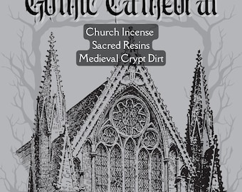 Gothic Cathedral Perfume: Church Incense, Dark Wood, Crypt Dirt (EDP)