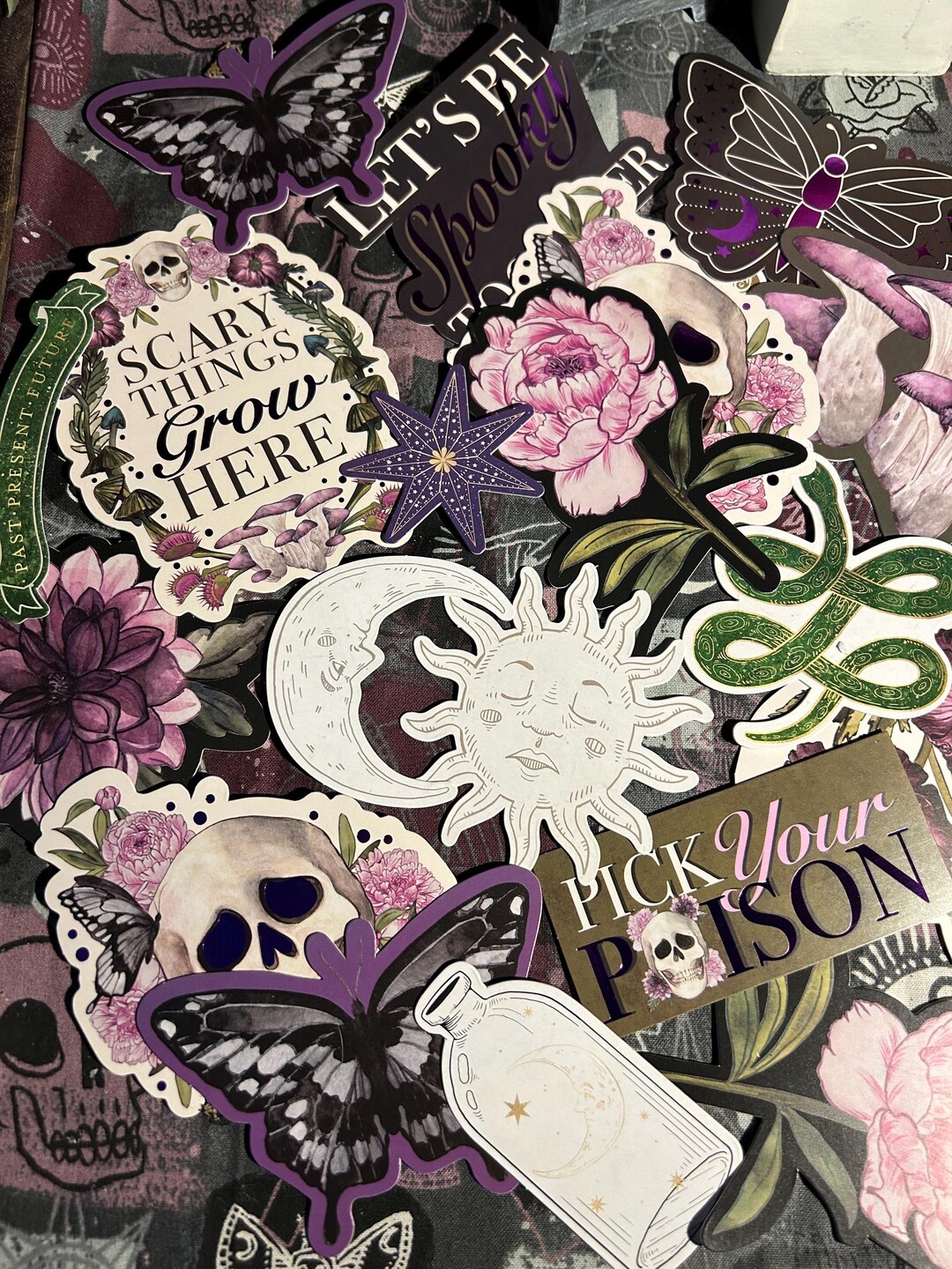 Witchy Dark Vibe Sticker Set, Huge Assortment of 31 Stickers for Laptop ...