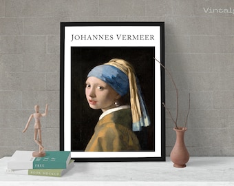 Girl with a Pearl Earring | Johannes Vermeer | Famous Painting | Classic Portrait Painting | Printable Wall Art | Instant Download