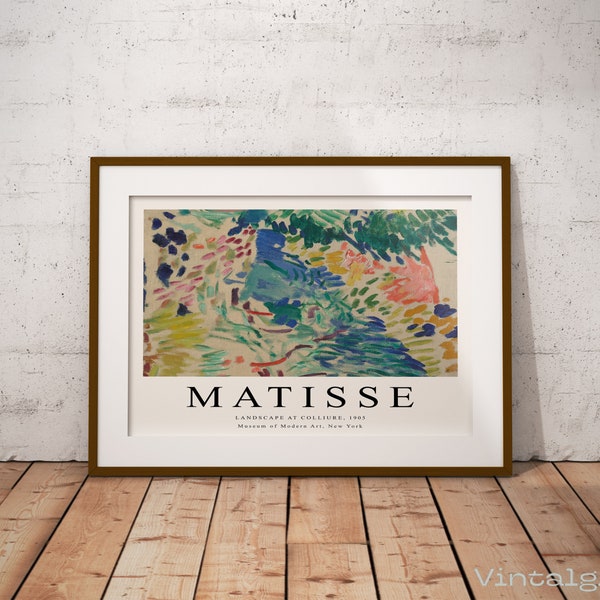 Matisse Landscape at Collioure (Horizontal) | Matisse Poster | Matisse Print| Matisse Canvas Wall Art| Printable Wall Art | Instant Download