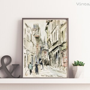 Rue Damiette Rouen | Camille Pissarro | Impressionism | Fine Art for Home Decor | Digital Download | Instant Download | Printable Wall Art