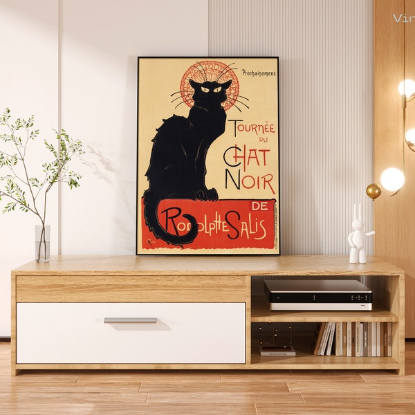 Tournee du Chat Noir | Black Cat | Cat Prints | Vintage Poster | Digital Download| Home Decor Gift | Instant Download| Printable Wall Art