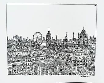 London City Sketch Drawing