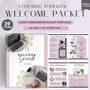 Client Onboarding, Client Welcome Packet Template, Welcome Guide, Welcome Kit, Onboarding Template, New Client Service Guide, Starter Kit