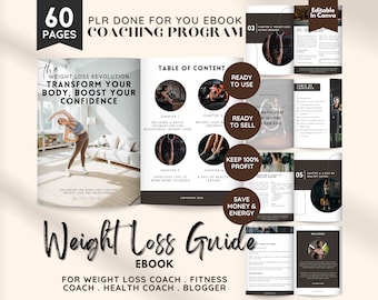 PLR Life Coaching Program, Weight Loss Done For You Ebook, Weight Loss Guide, Editable ebook, Weight loss Coach, Fitness Coach, Health Coach
