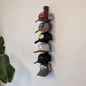 Pine Hat Rack, Wooden Ball cap hooks/ holder/ display, Wall organizer, Baseball player wall hanging, Fathers Day Gift, Ball Cap Present