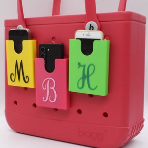 Monogram Bogg Bag Compatible Phone Holder Beach Bag Phone Holder Gifts Summer Accessories Custom Monogrammed Initial Letter Personalized