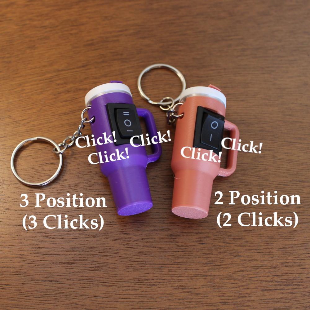 Fidget Rocker Switch Stanley Tumbler Rocker Switch Fidget Keychain - 2 or 3 Clicks - 26 ...