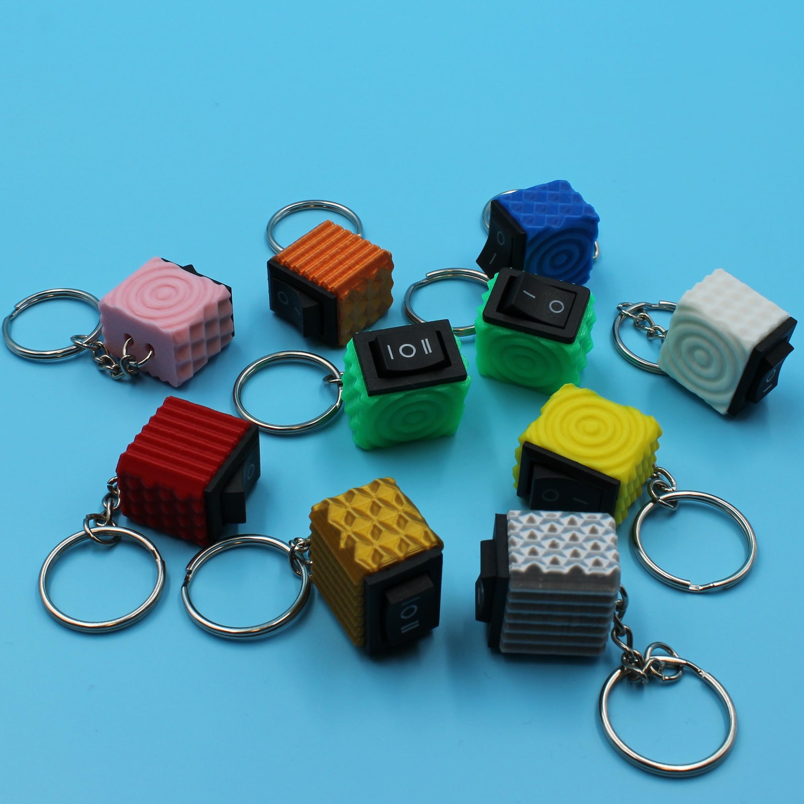 Fidget Rocker Switch Rocker Switch Fidget Keychain - 2 or 3 Clicks - 26 Colors - Fidget Toy ...
