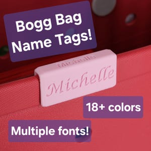 Bogg Bag Nameplate | Three Sided Name Plate for Bogg Bag Clip On Slide On Personalizable Nameplate for Bogg Bag Customizable Name Tag