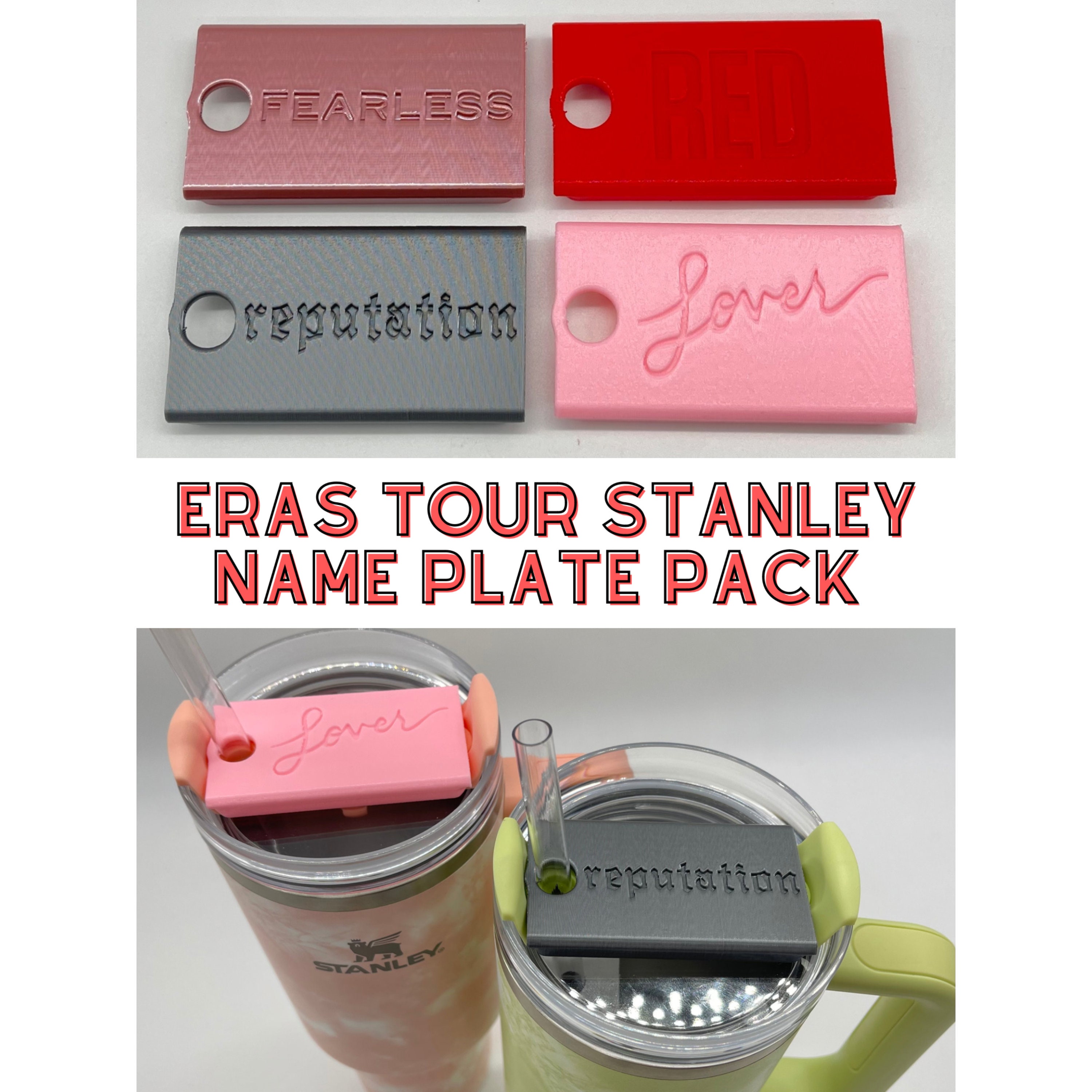 These stanley name toppers are so cute! Available in my tiktok shop. , stanley accessories