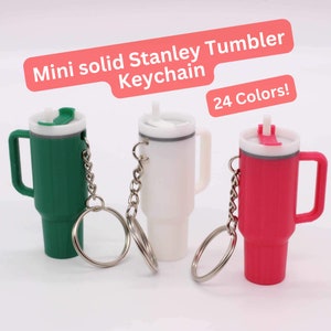 Stanley Tumbler Keychain Mini Solid Gift Watertok Holiday Accessory Birthday Cup