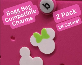 2 Pack Bogg Bag Compatible Mouse Charms Bogg Bag Bit Gifts Summer Accessories