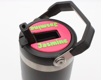 Stanley IceFlow Flip Strohhalm Namensschild Namensschild Personalisierbar Geschenk Watertok Name Plate Geburtstag Individuell persönlich Bunt 20oz 30oz