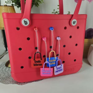 Personalized Bag Nameplate Customizable Luggage Tag Bogg Bag Name Tag Purse Beach Bag Name Tag Customizable Bogg Nameplate Bogg Charm