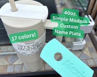 4 in Tumbler Name Decal for 40 Oz or 30 Oz Simple Modern Tumbler,  Personalized Name Sticker for Water Bottle, Large Cup With Handle 