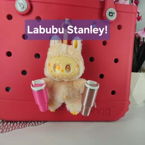 Mini Stanley Inspired Tumbler Labubu Accessory Stanley Quencher Tumbler Back to School Tiktok Trending Popular Gifts Labubu Accessories