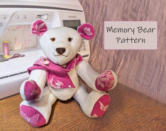 Memory Bear Sewing Pattern, Keepsake Teddy Bear (PDF templates and instructions)