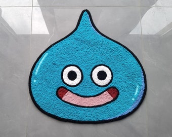 Slime Rug, Dragon Quest DQ Knitting Handmade Non-slip Area Rug Home Decor