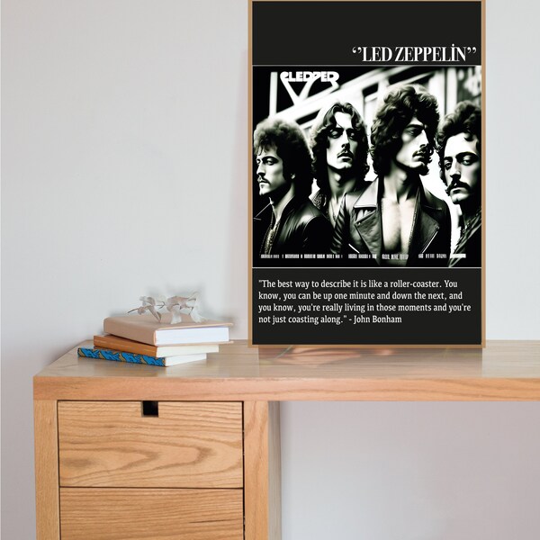 Led Zeppelin Printable Wall Art Led Zeppelin Poster Led Zeppelin Singer Musician Wall Art Music Photography Poster Led Zeppelin Quote