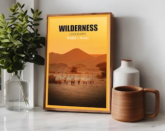 Nature Poster Wildlife Magazine Art Print Trippy Wall Art Preppy Print Wildlife Photography National Geographic Magazine print Desert Life