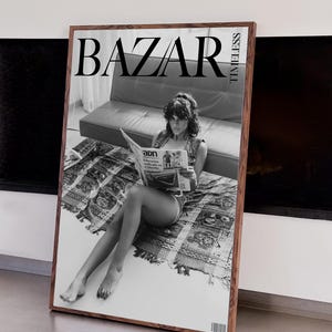 Bazaar Magazine Print, Vogue Summer Prints, Vogue Magazine Poster, 70s Wall Print, Luxury Fashion Print, Beauty Fashion Magazine Cover