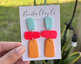 summer clay earring| san antonio retro spurs earrings