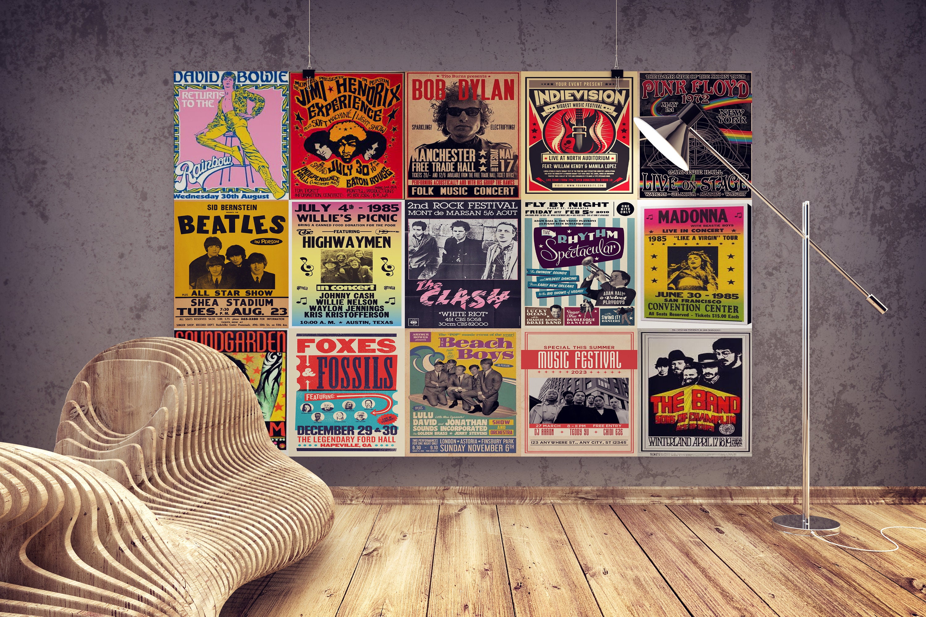 530PCS Vintage Concert Poster, Retro Band Poster, Classic Rock Posters,  Vintage Music Posters, Aesthetic Wall Collage Kit, Rock Musıc Decor 