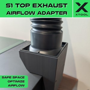 xTool S1 Top Exhaust Adapter | Space-Saving, Improved Airflow, Easy Installation