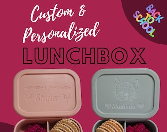 Scatola per il pranzo personalizzata per bambini/Scatola per snack per bambini/Ritorno a scuola/Scatola per Bento per bambini/Scatola per il pranzo personalizzata carina!