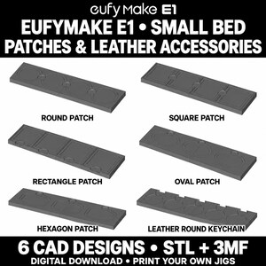 EufyMake E1 小型ベッドパッチおよびレザーアクセサリー – 6つの治具CADバンドル