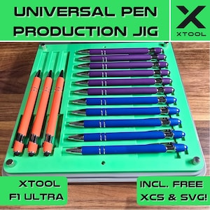 xTool F1 Ultra Pen Jig – Holds 14 Pens, xTool F1 Ultra Jig, Perfect for Laser Production - Fiber Laser Jig, Tool-less mounting!