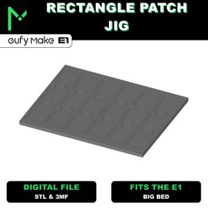 Plantilla rectangular para cama grande EufyMake E1 – Archivos digitales STL y 3MF