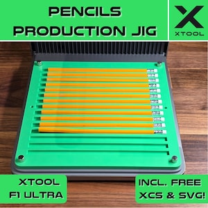 xTool F1 Ultra Pencil Jig – Holds 15 Pencils , xTool F1 Ultra Jig, Perfect for Laser Production - Fiber Laser Jig, Tool-less mounting!