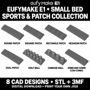 Collection EufyMake E1 Petit Lit Sports et Patch – Pack de 8 gabarits CAO