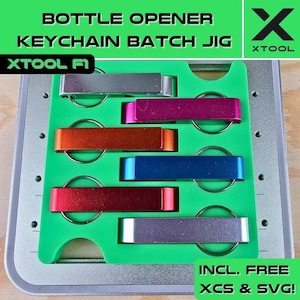 xTool F1 & F2 メタルボトルオープナーキーチェーンジグ – 高速、正確、繰り返し可能な彫刻!