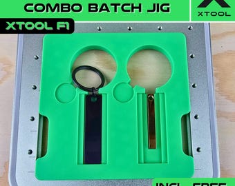 Bar Keychain & Pendant Combo Jig for xTool F1 - xTool F1 Jig - Fiber Laser Jig, XCS Template