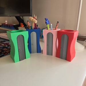 Giant Pencil Sharpener Desk Organizer – Fun & Functional! – Fun Desk Organizer for Teachers Studentst and Kids, Classroom and Office Decor!