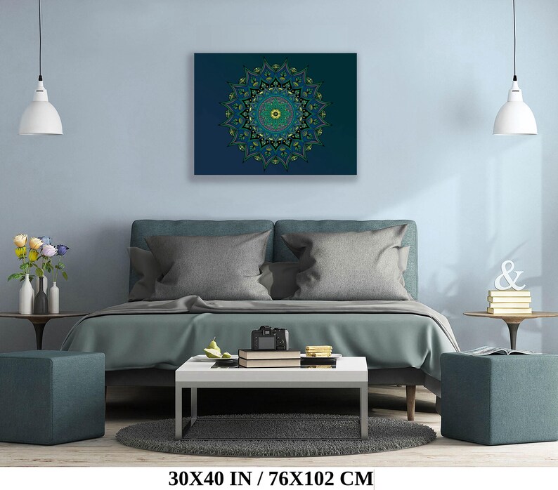 Floral Mandala Art Print: Sacred Nature Awakening Geometric Yoga Decor ...