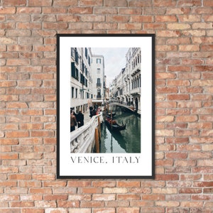 Framed Photograph Venice Canal, Art Print, Italy Photography