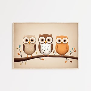 Whimsical Owl Friends | Home Decor | Premium Digital Download | 273