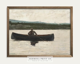 Vintage Fisherman Painting | Home Decor | Premium Digital Download | 139