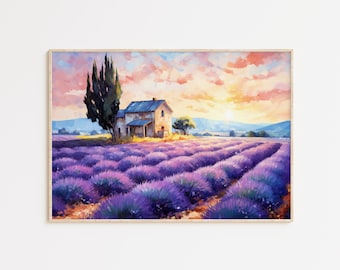 Provence Lavender Fields | Home Decor | Premium Digital Download | 267