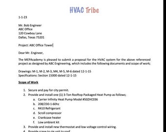 Construction Proposal Template - Single Page (Word Doc)