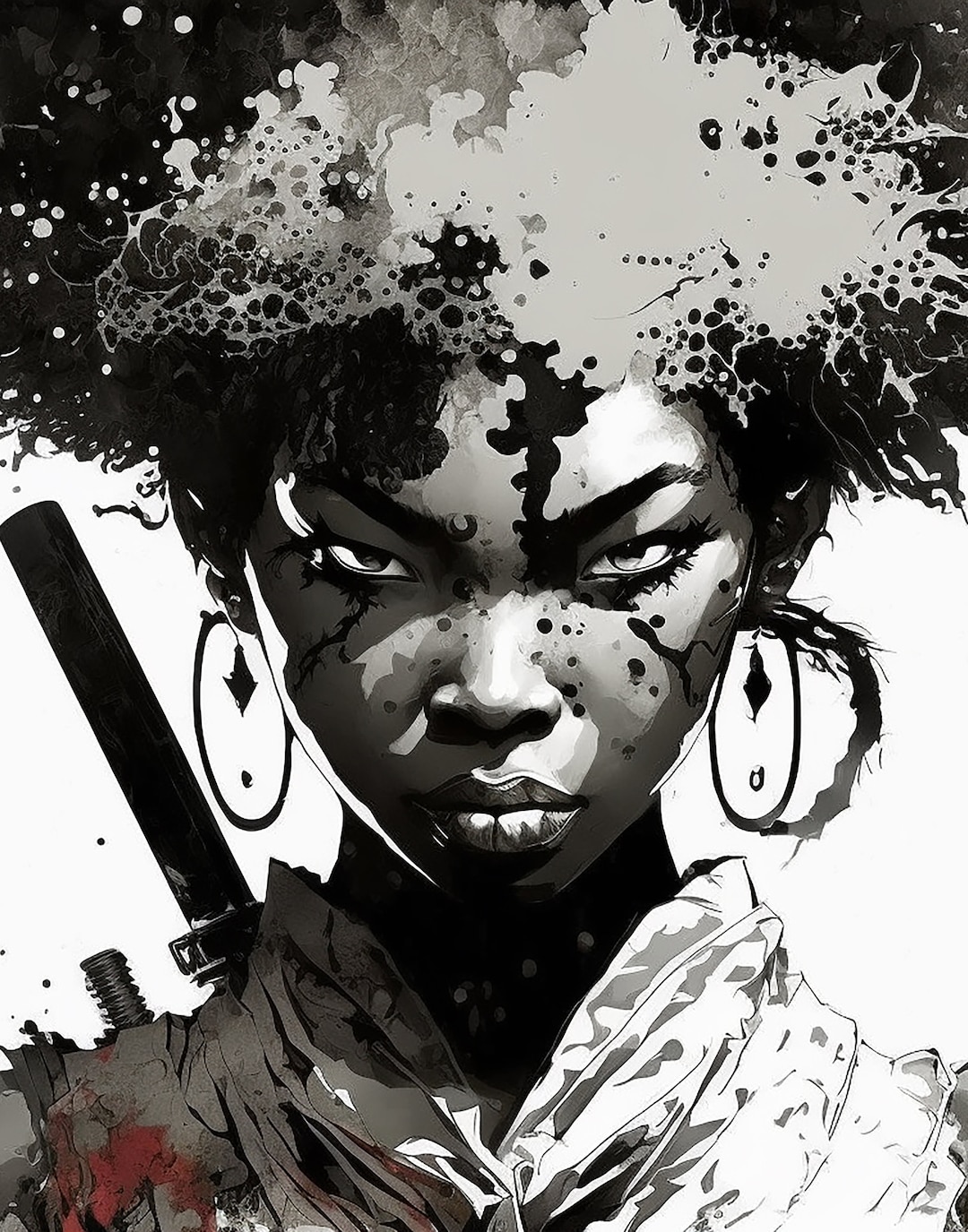 Afro samurai - AJ - Digital Art, People & Figures, Female Form, Other  Female Form - ArtPal