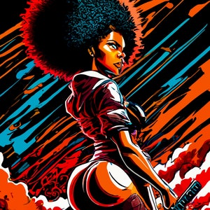 Black art | Digital Download | Afro woman  | home decor | African American art
