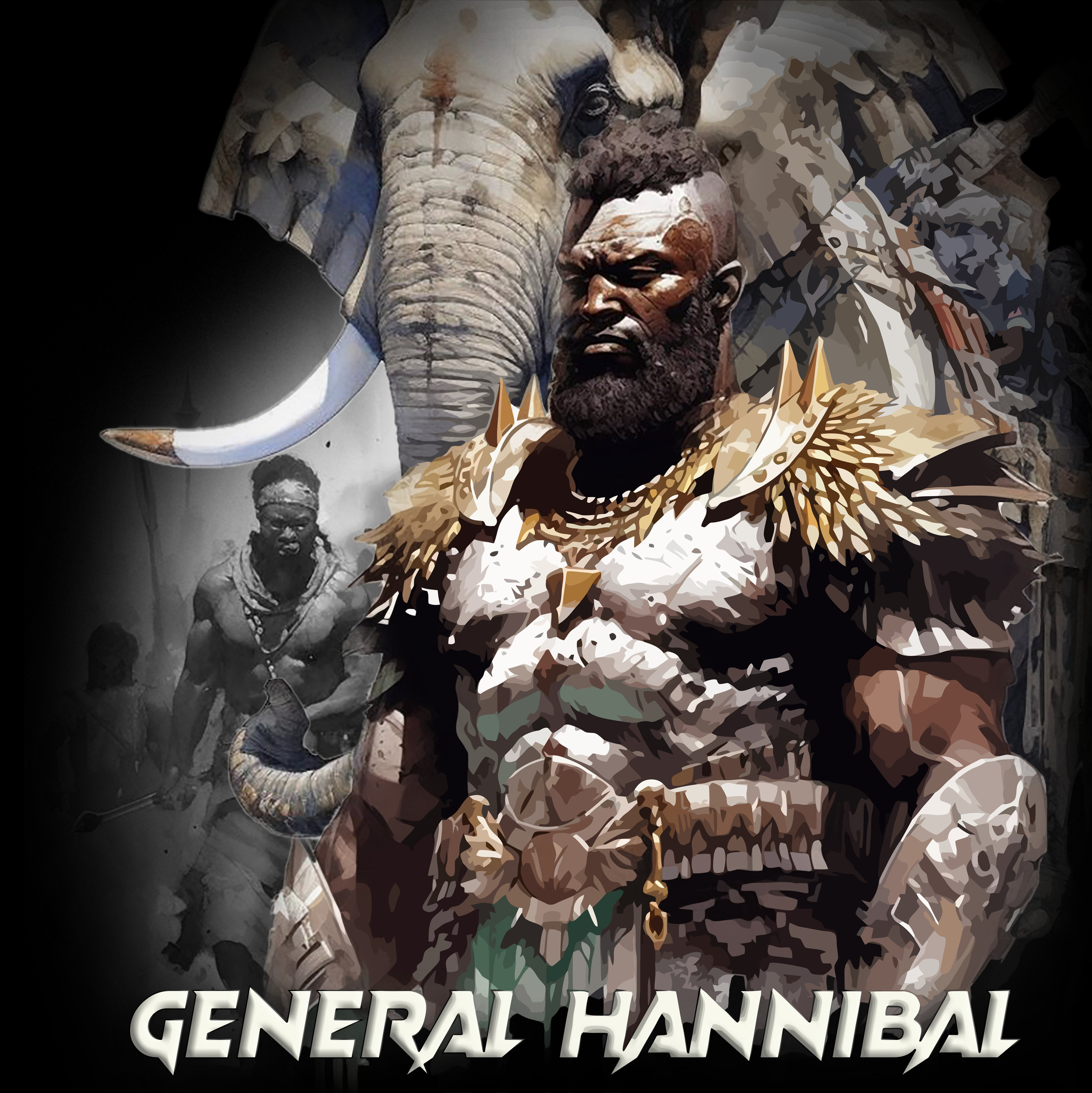 General Hannibal | Black Art | Digital Download | Home Decor