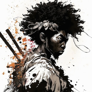 Anime Afro Samurai #k87 Art Print for Sale by SylasHillLux